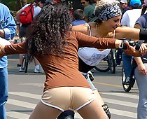 Flash mob tight booty shorts